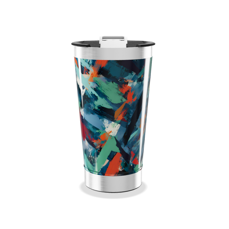 Copo Térmico - Estampa Abstrata Colorida