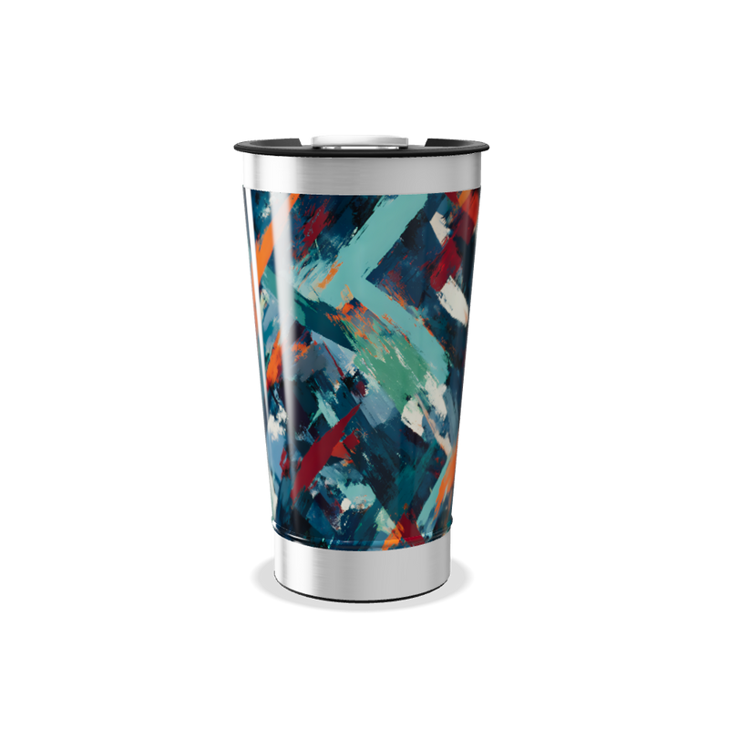 Copo Térmico - Estampa Abstrata Colorida