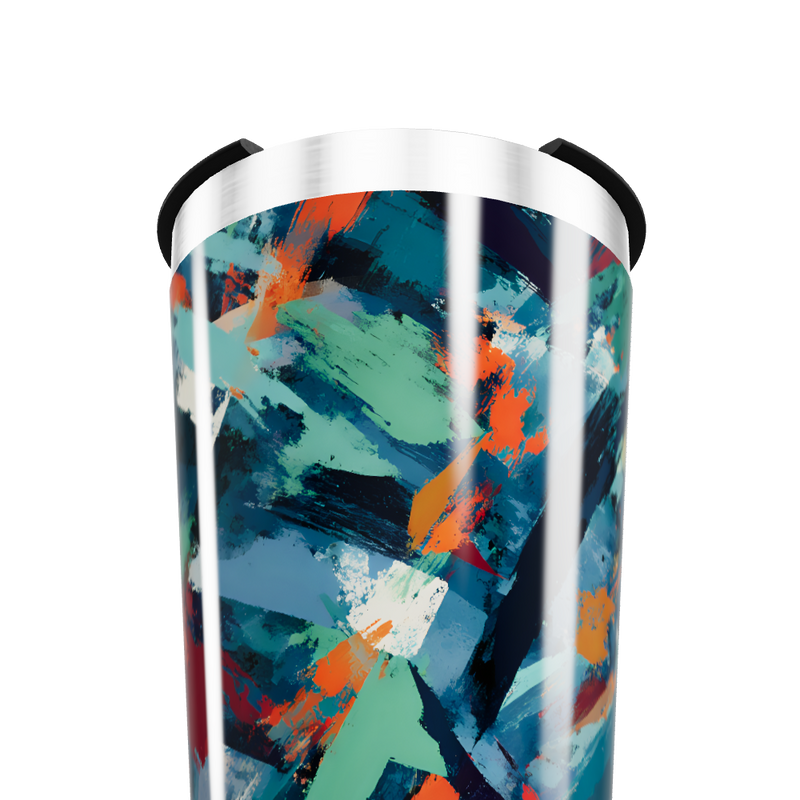 Copo Térmico - Estampa Abstrata Colorida