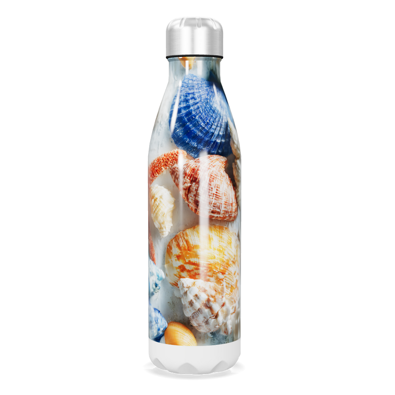 Garrafa Inox - Estampa de Conchas Coloridas