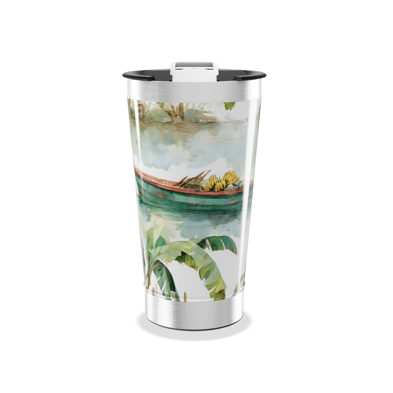 Copo Térmico - Estampa Tropical Colorida