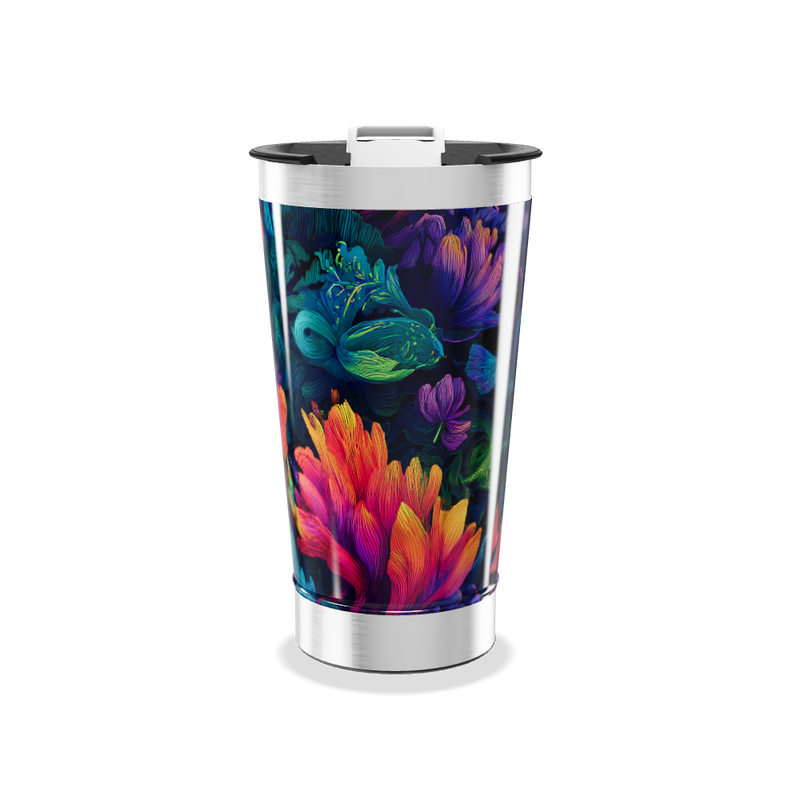 Copo Térmico - Floral Colorido Inox