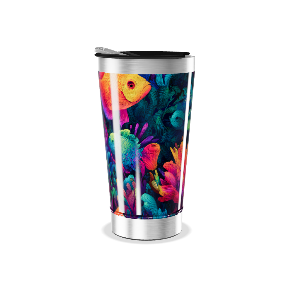 Copo Térmico - Floral Colorido Inox