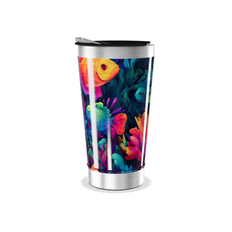 Copo Térmico - Floral Colorido Inox