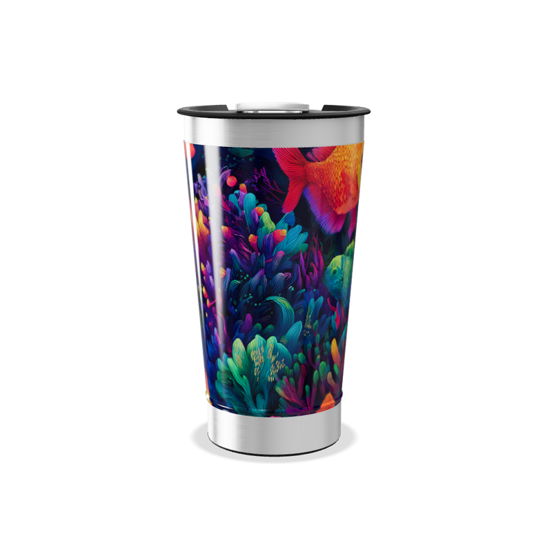 Copo Térmico - Floral Colorido Inox