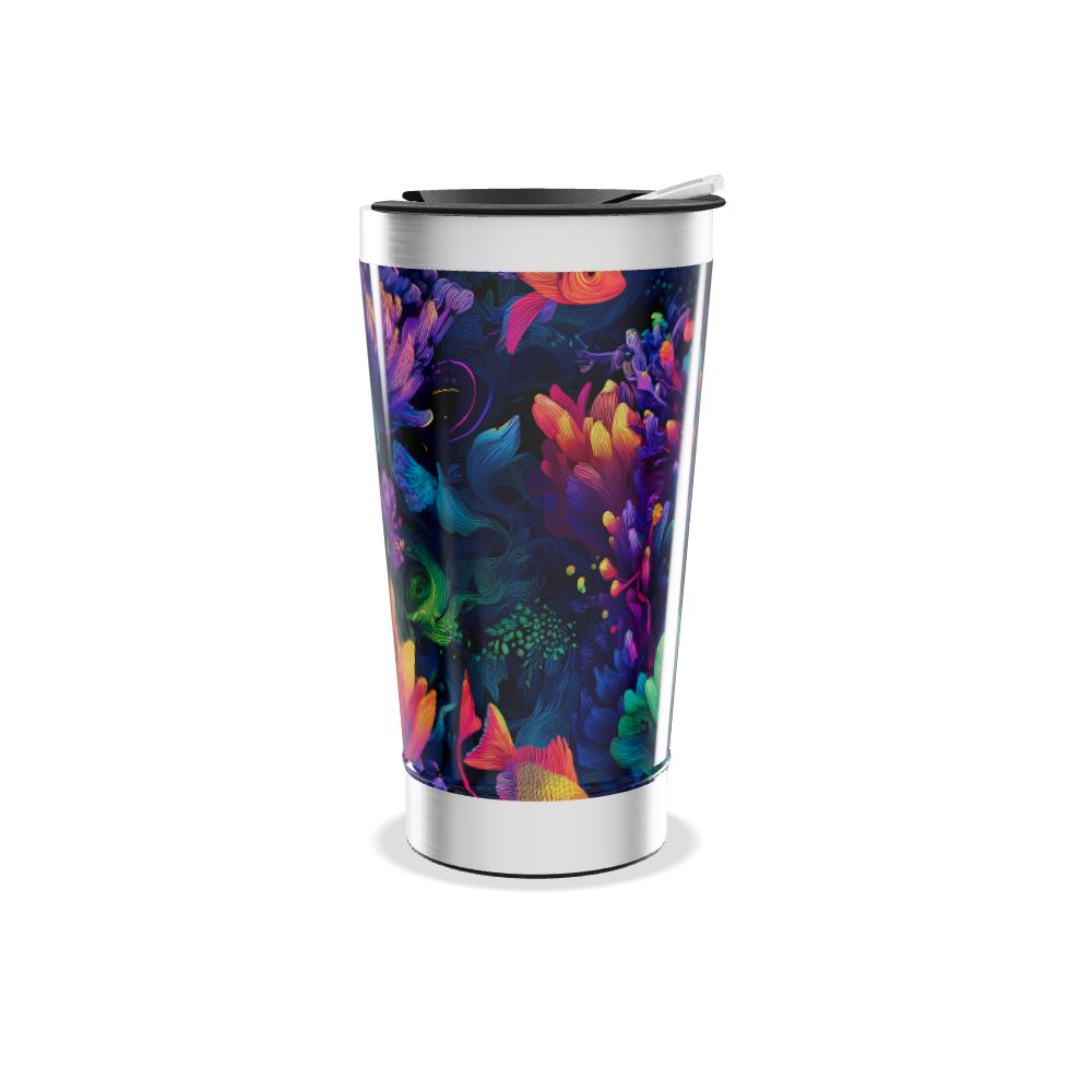 Copo Térmico - Floral Colorido Inox