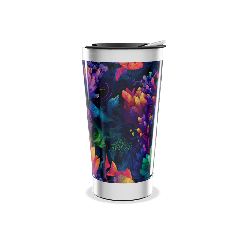 Copo Térmico - Floral Colorido Inox