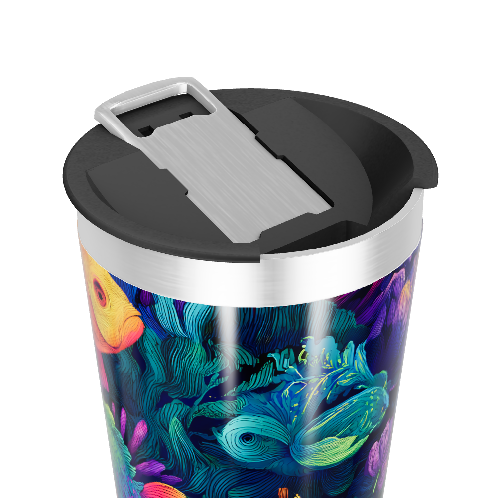 Copo Térmico - Floral Colorido Inox