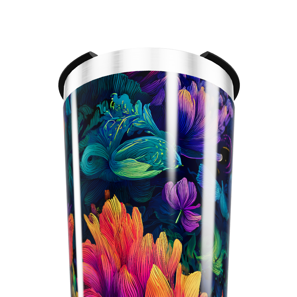 Copo Térmico - Floral Colorido Inox