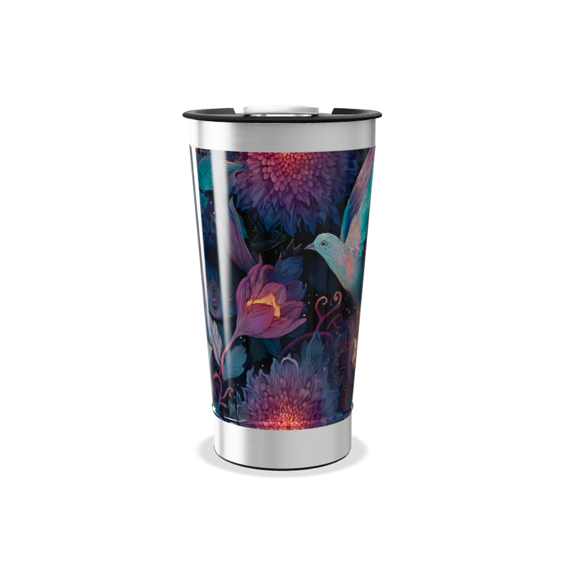 Copo Térmico - Floral Colorido Aço Inox