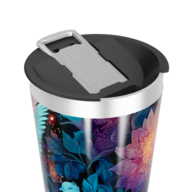 Copo Térmico - Floral Colorido Aço Inox