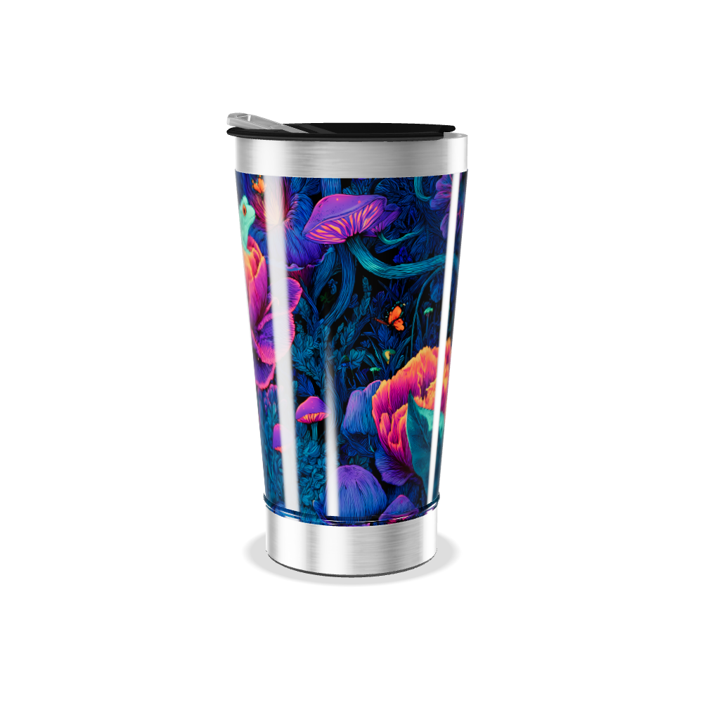 Copo Térmico - Floral Neon Aço Inox