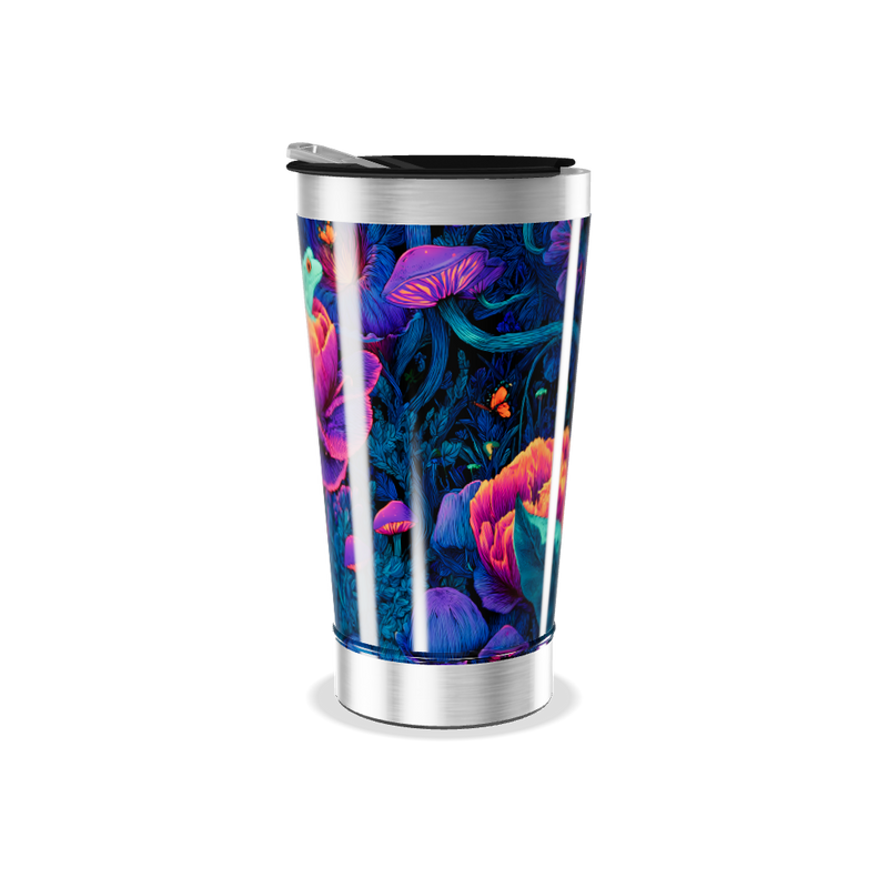 Copo Térmico - Floral Neon Aço Inox