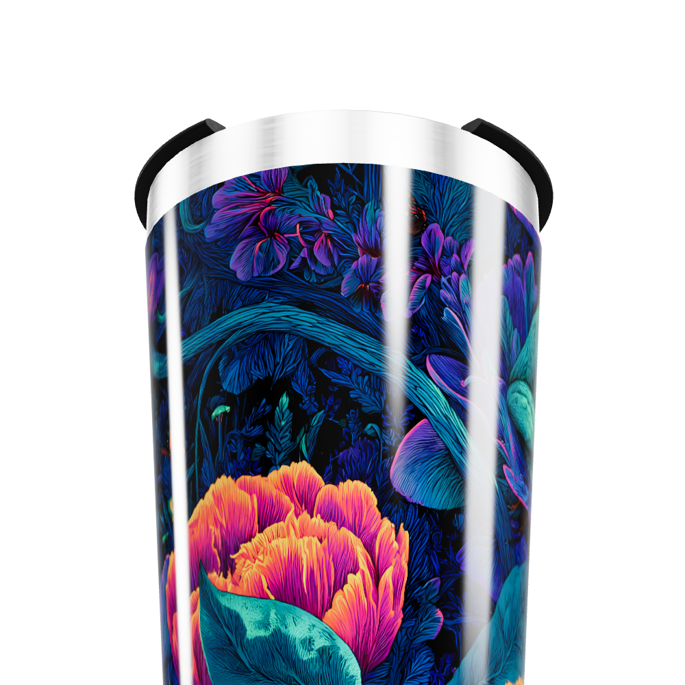 Copo Térmico - Floral Neon Aço Inox