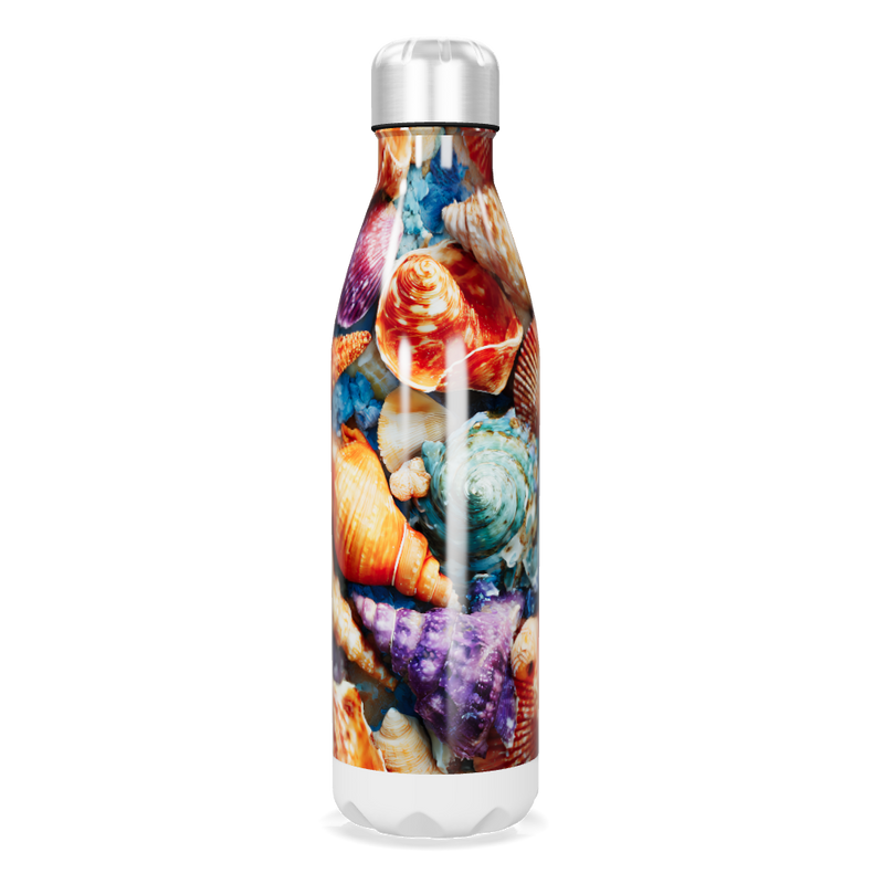 Garrafa Inox - Estampa Conchas Coloridas
