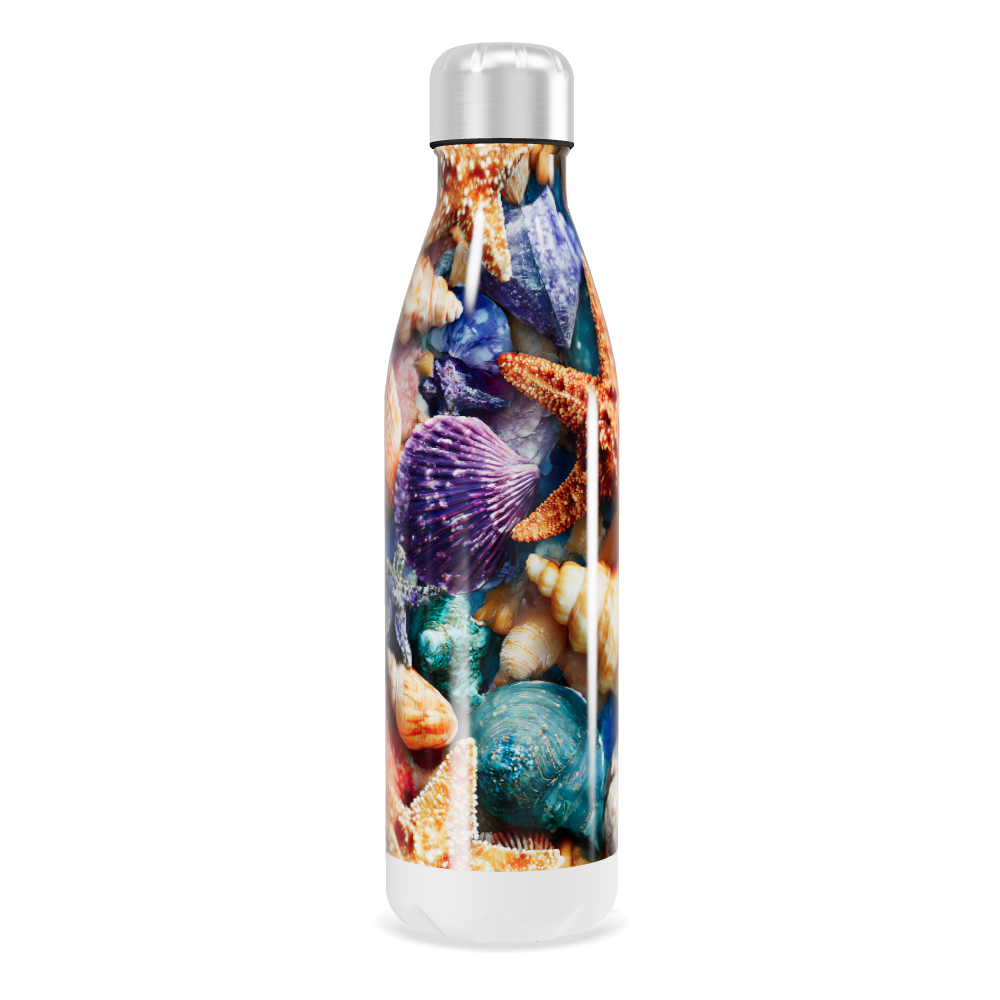 Garrafa Inox - Estampa Conchas Coloridas