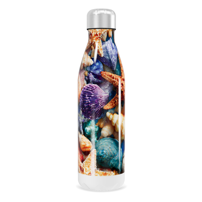 Garrafa Inox - Estampa Conchas Coloridas
