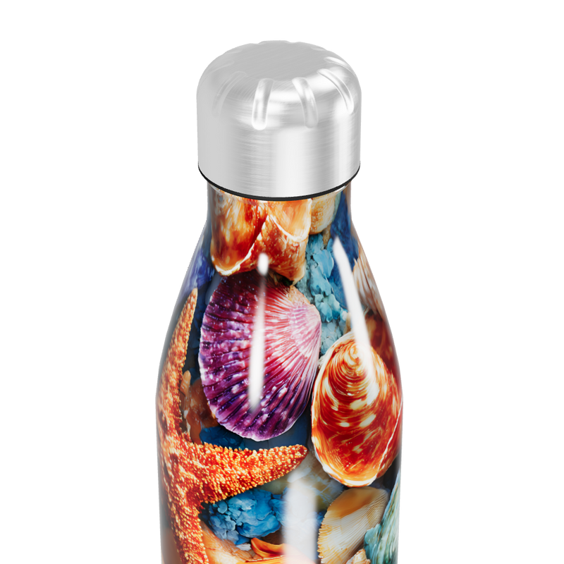Garrafa Inox - Estampa Conchas Coloridas