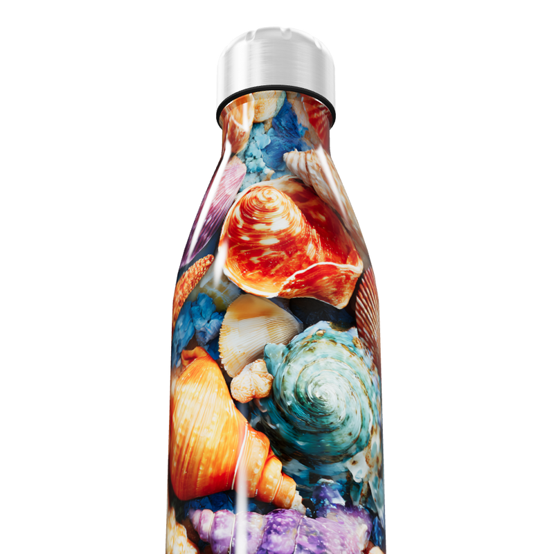 Garrafa Inox - Estampa Conchas Coloridas