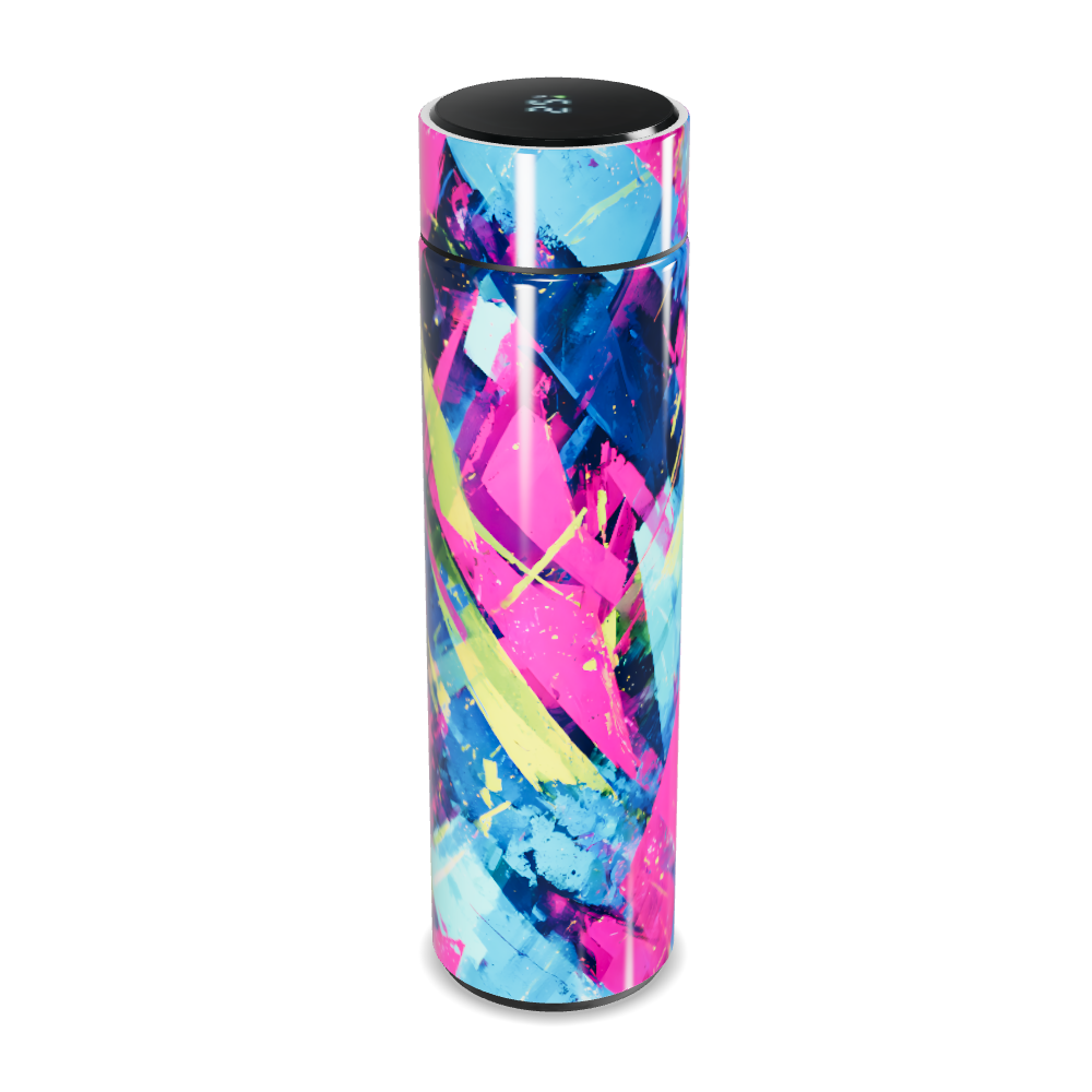 Garrafa Térmica Touch - Estampa Colorida Abstrata