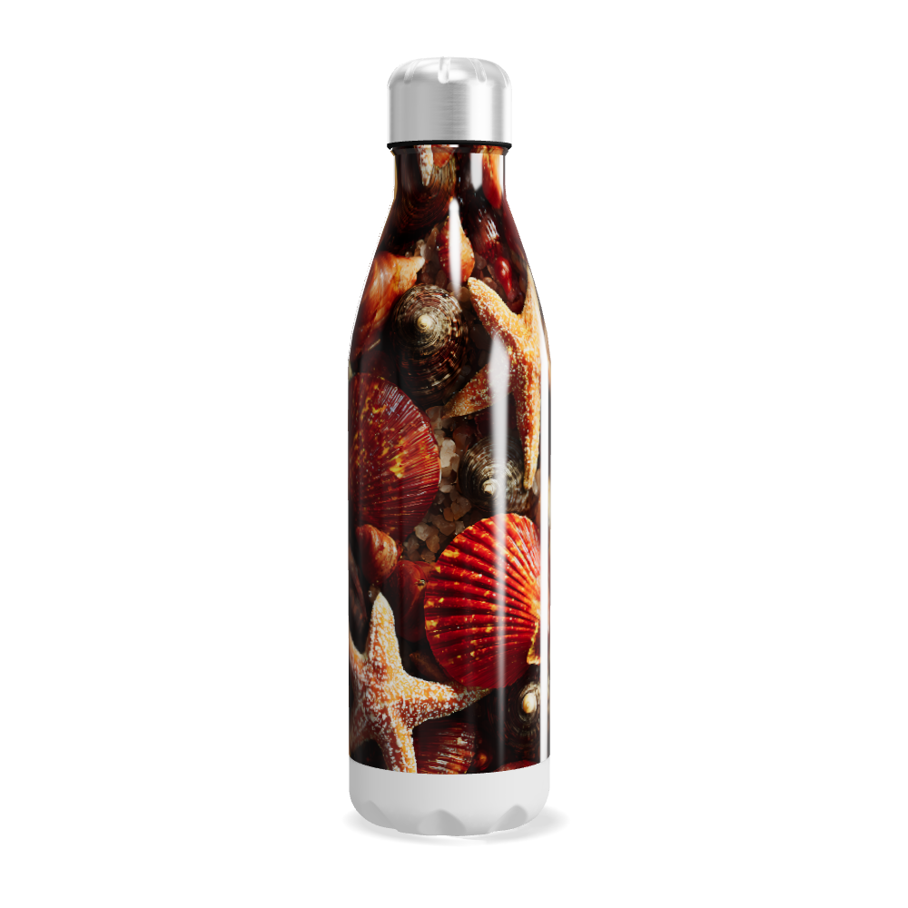 Garrafa Inox - Estampa Conchas Oceânicas