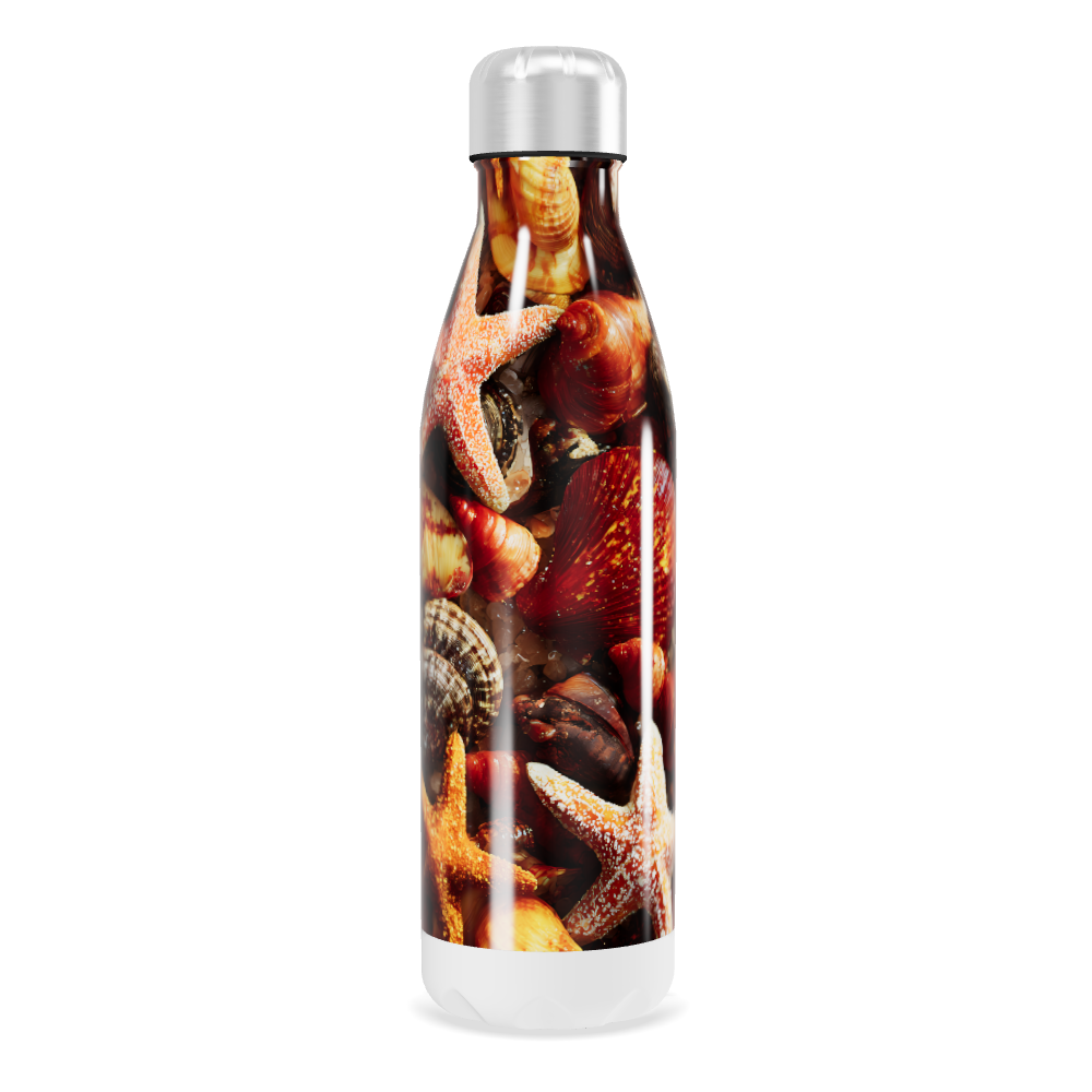 Garrafa Inox - Estampa Conchas Oceânicas