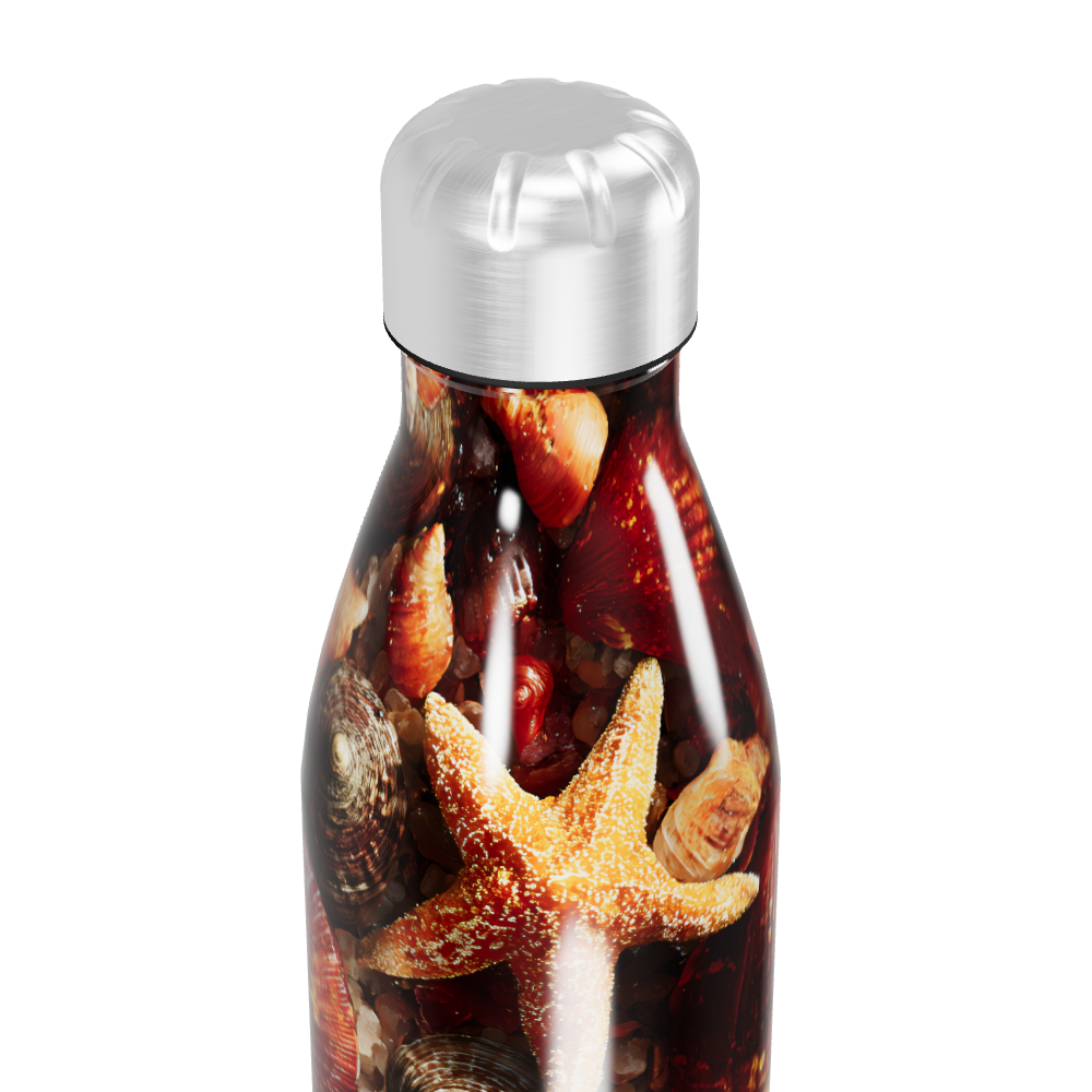 Garrafa Inox - Estampa Conchas Oceânicas