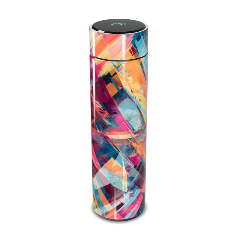 Garrafa Térmica Touch - Colorida Abstrata Inox