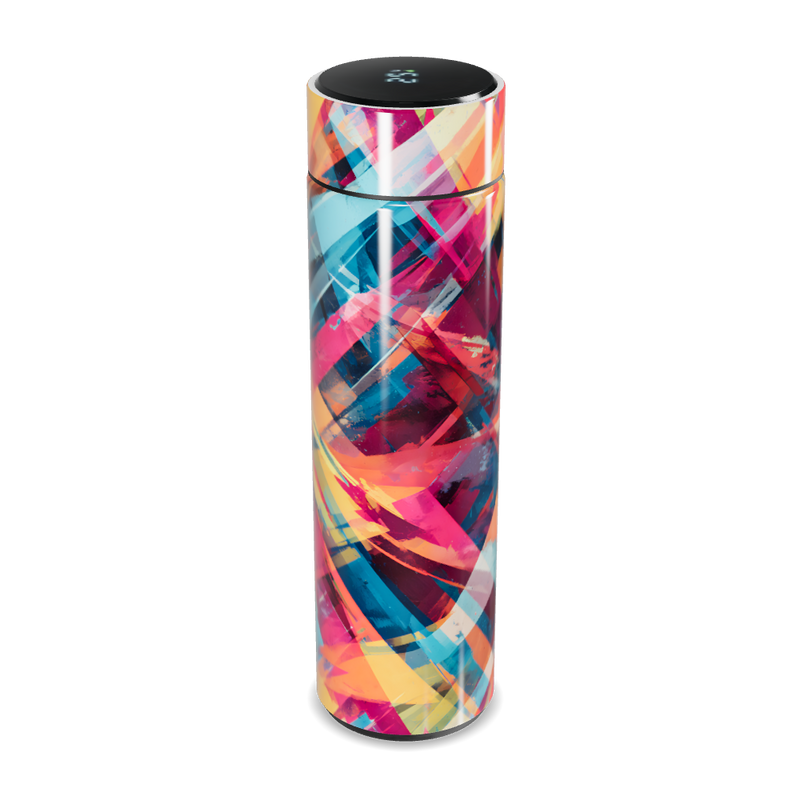 Garrafa Térmica Touch - Colorida Abstrata Inox