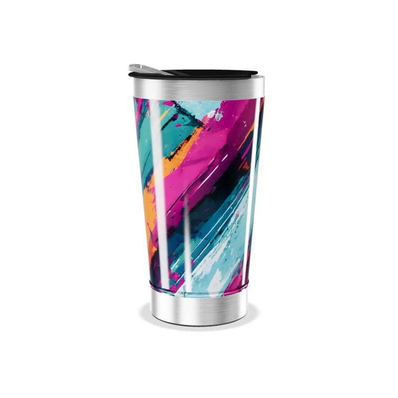 Copo Térmico - Estampa Abstrata Colorida