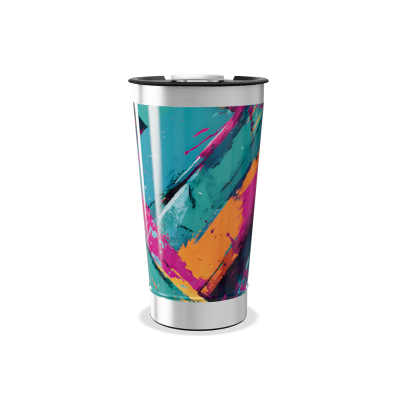 Copo Térmico - Estampa Abstrata Colorida