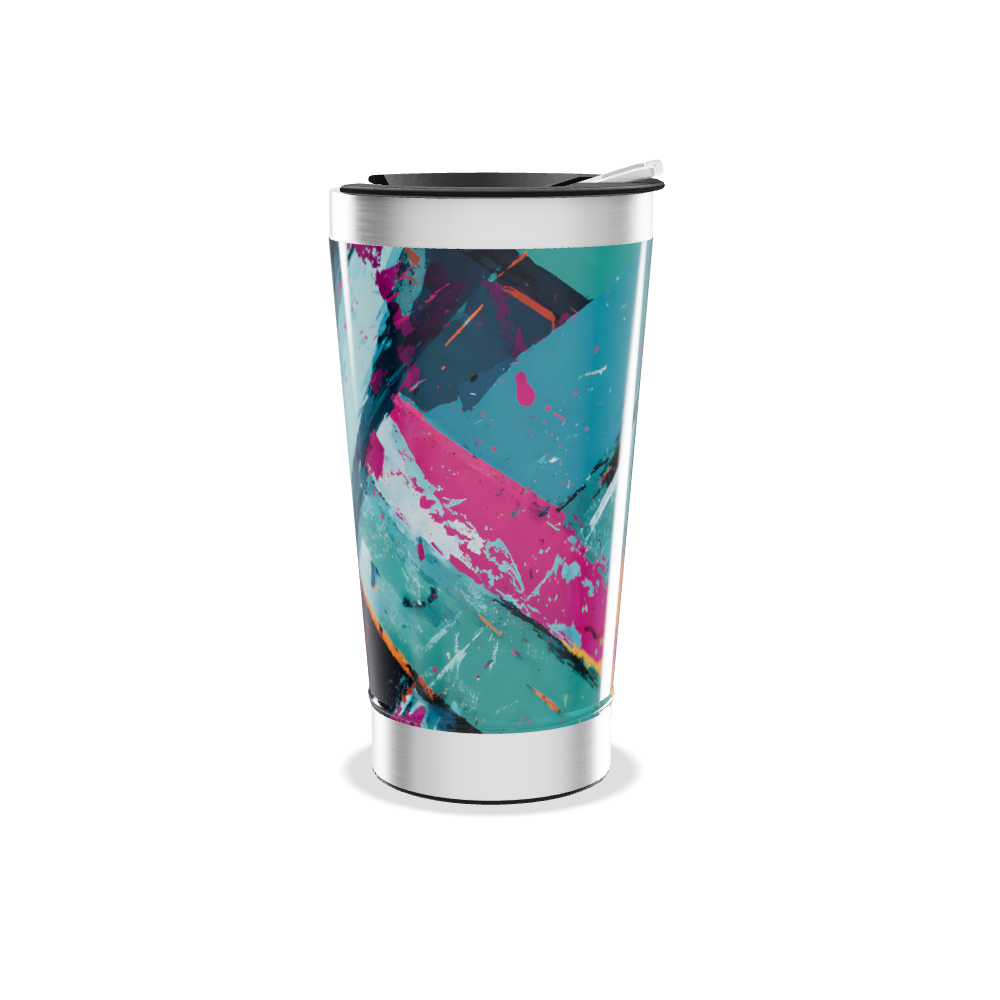Copo Térmico - Estampa Abstrata Colorida