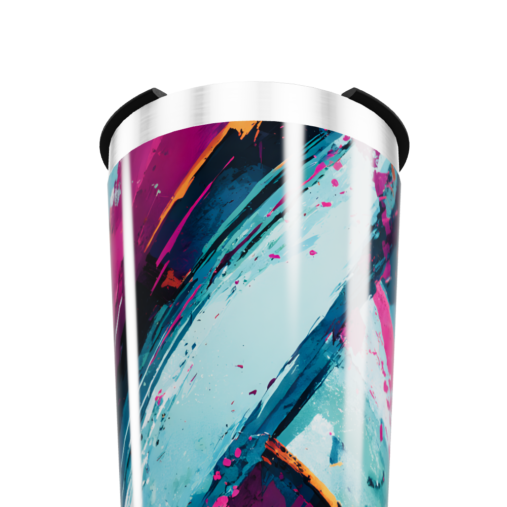 Copo Térmico - Estampa Abstrata Colorida