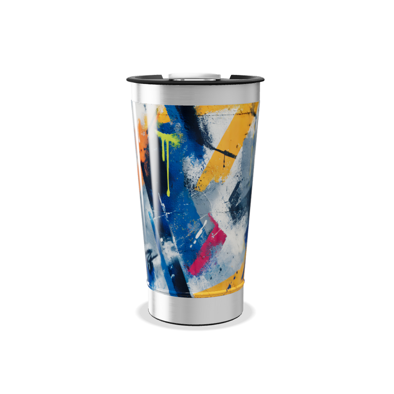Copo Térmico - Estampa Abstrata Colorida