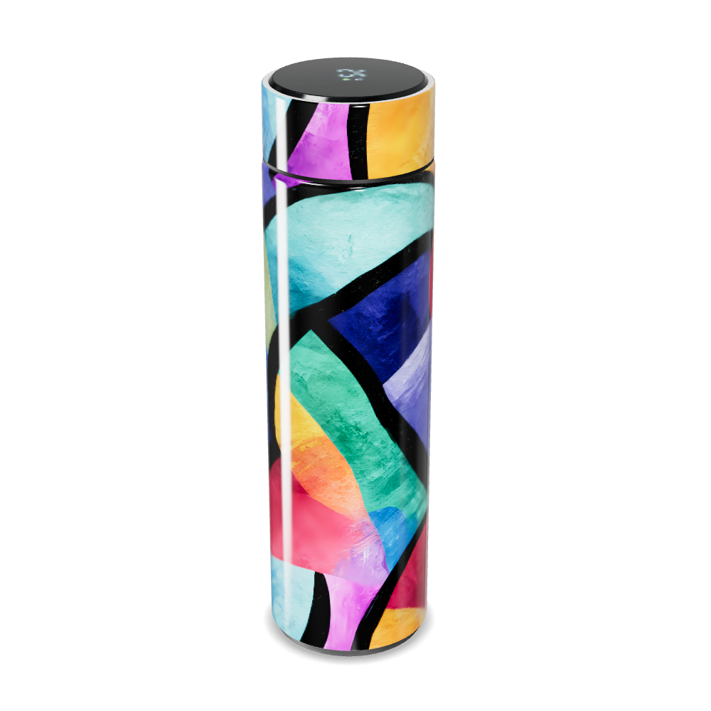 Garrafa Térmica Touch - Estampa Colorida Abstrata