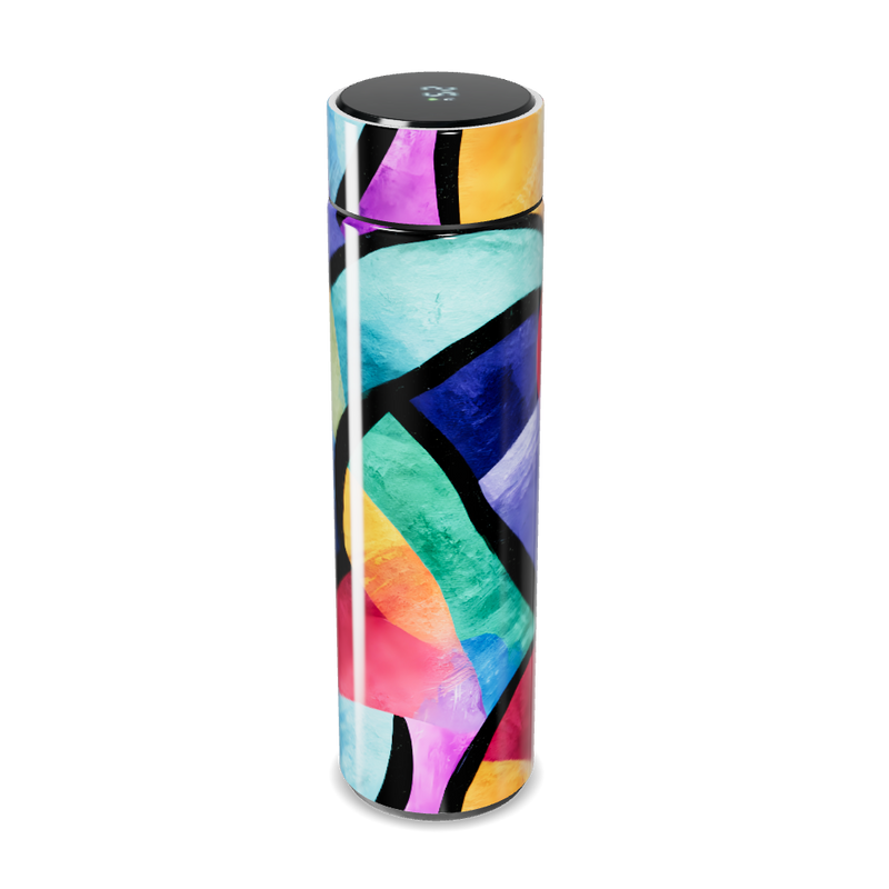 Garrafa Térmica Touch - Estampa Colorida Abstrata