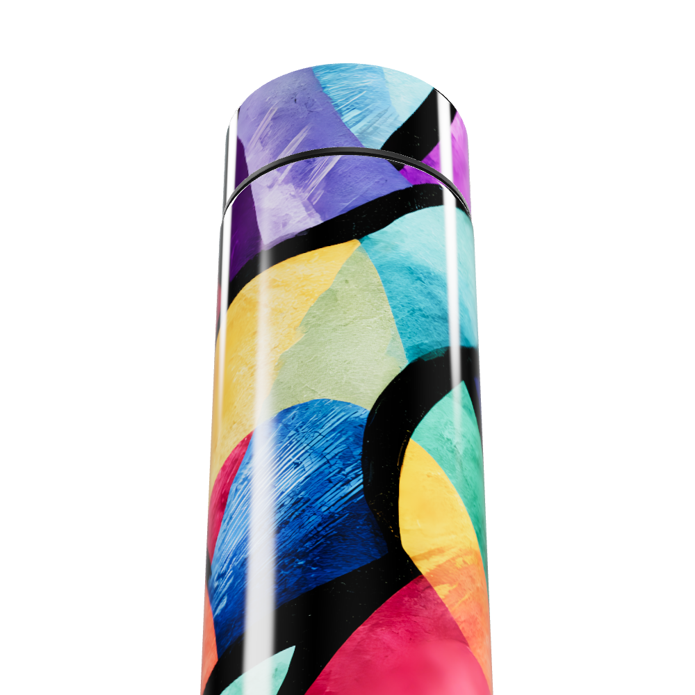 Garrafa Térmica Touch - Estampa Colorida Abstrata