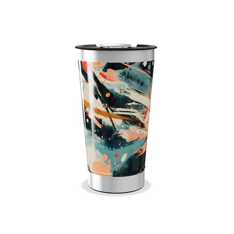Copo Térmico - Estampa Abstrata Colorida