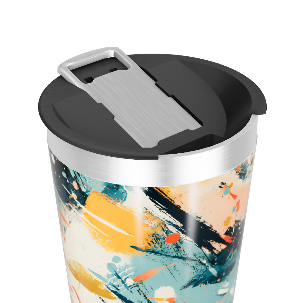 Copo Térmico - Estampa Abstrata Colorida