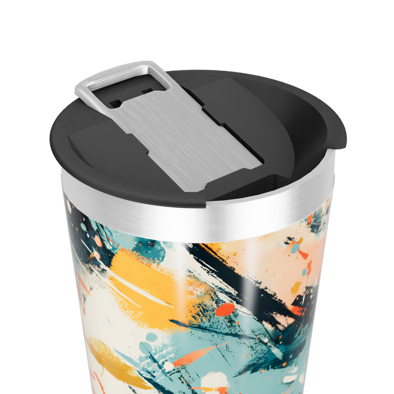 Copo Térmico - Estampa Abstrata Colorida