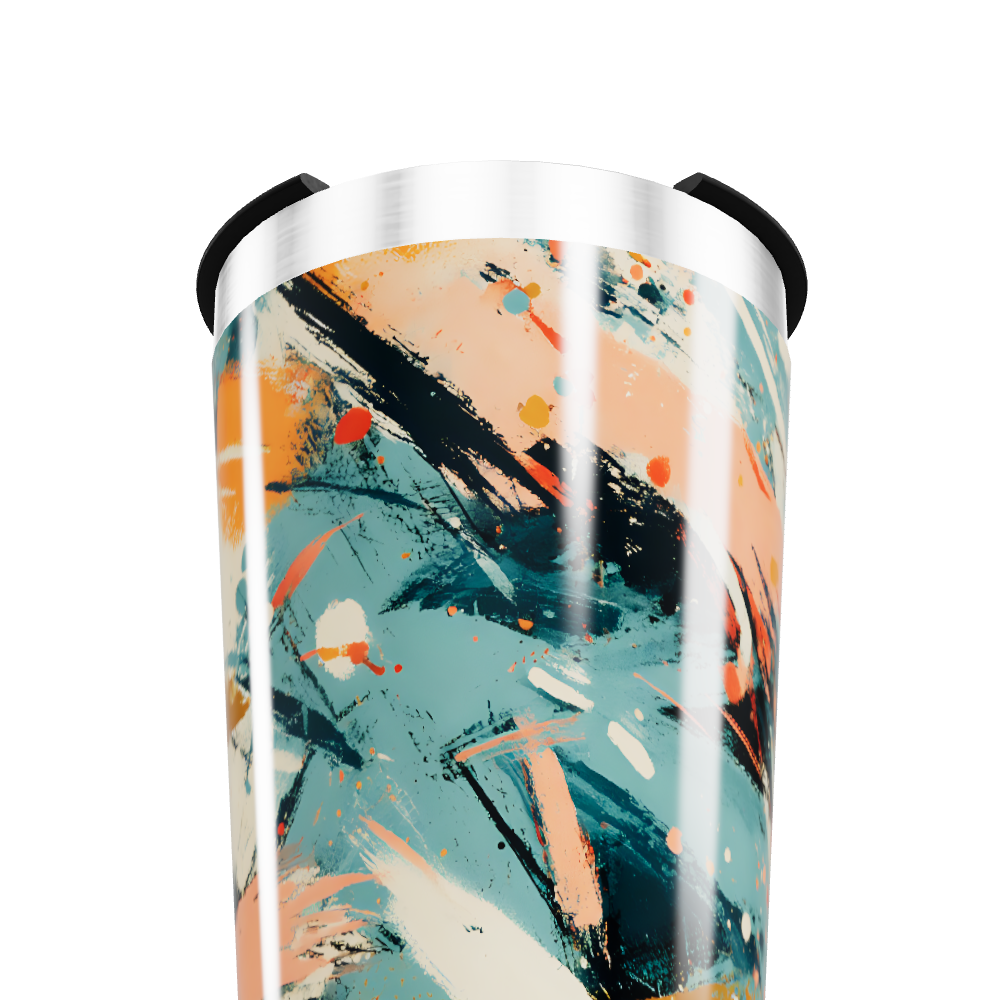 Copo Térmico - Estampa Abstrata Colorida