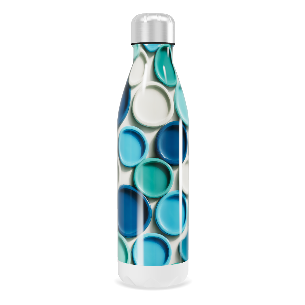 Garrafa Inox Estampada Azul