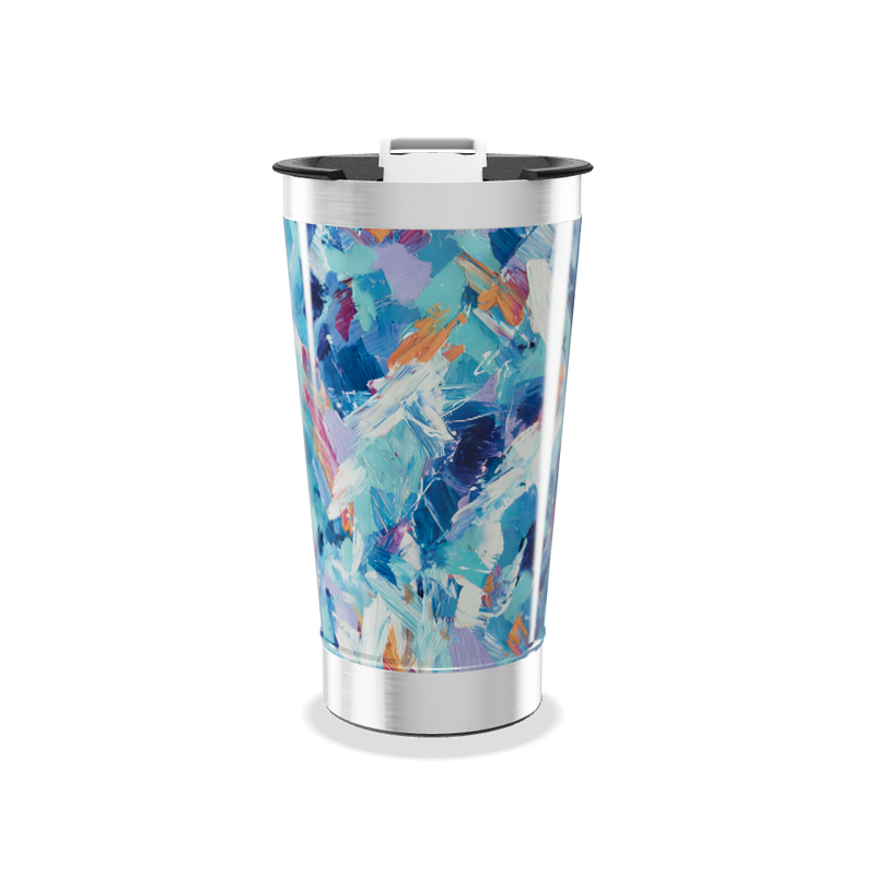 Copo Térmico - Estampa Abstrata Colorida