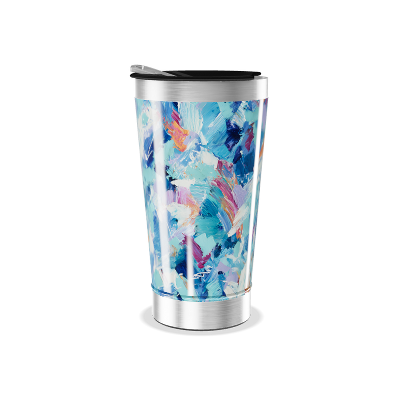 Copo Térmico - Estampa Abstrata Colorida