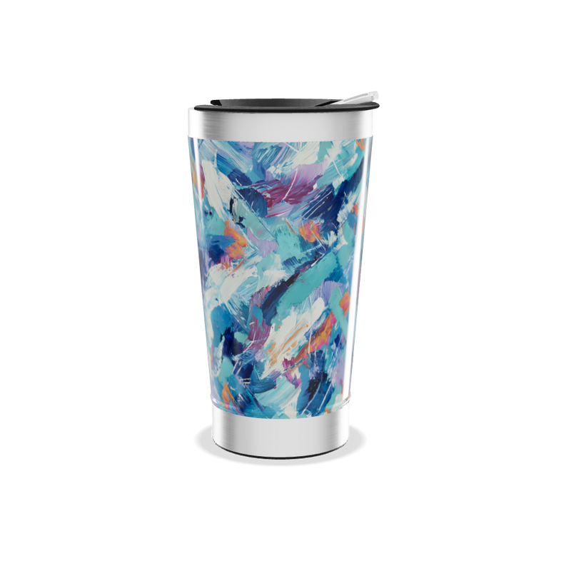 Copo Térmico - Estampa Abstrata Colorida