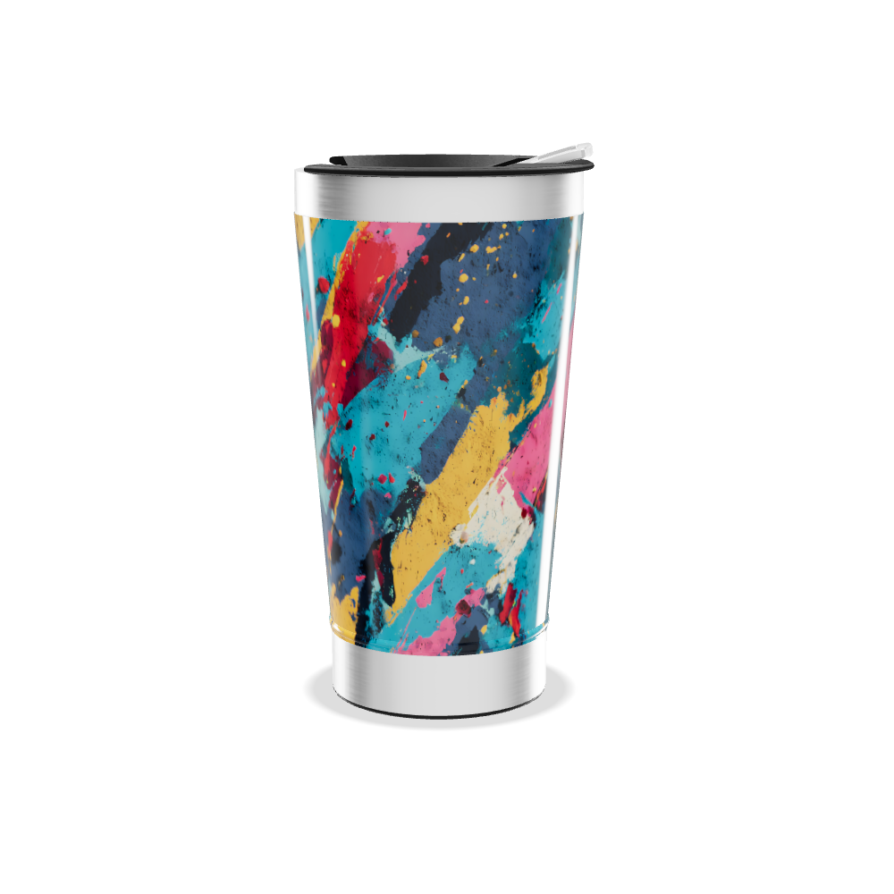 Copo Térmico - Estampa Colorida Abstrata