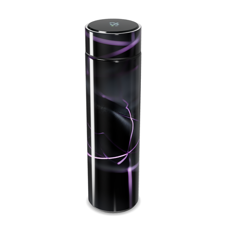 Garrafa Térmica Touch - Preta com LED e Design Roxo