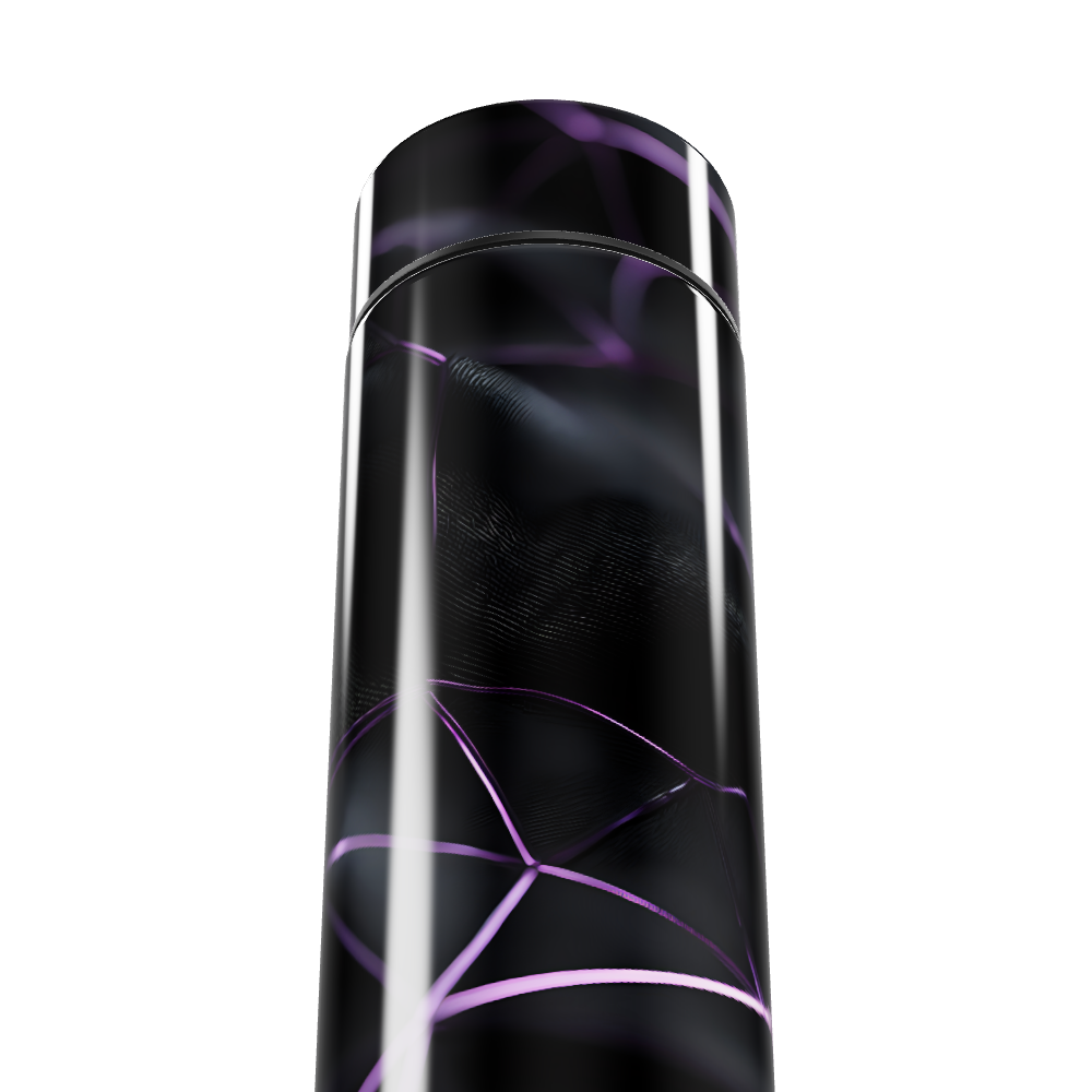 Garrafa Térmica Touch - Preta com LED e Design Roxo