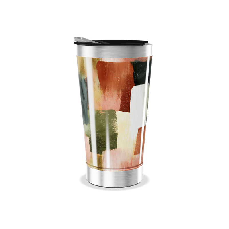 Copo Térmico - Estampa Abstrata Colorida