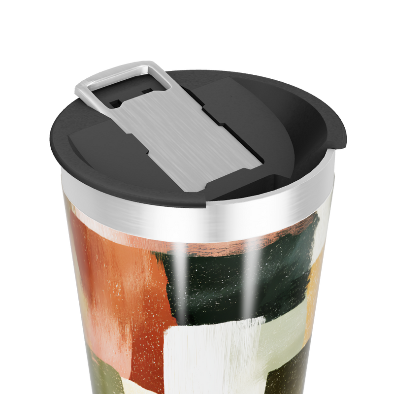 Copo Térmico - Estampa Abstrata Colorida